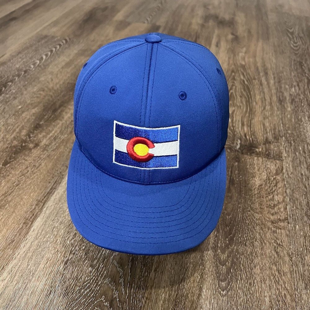 Richardson Colorado Flag Fitted Hat Baseball Cap Sm / Md Blue Athletic Gym